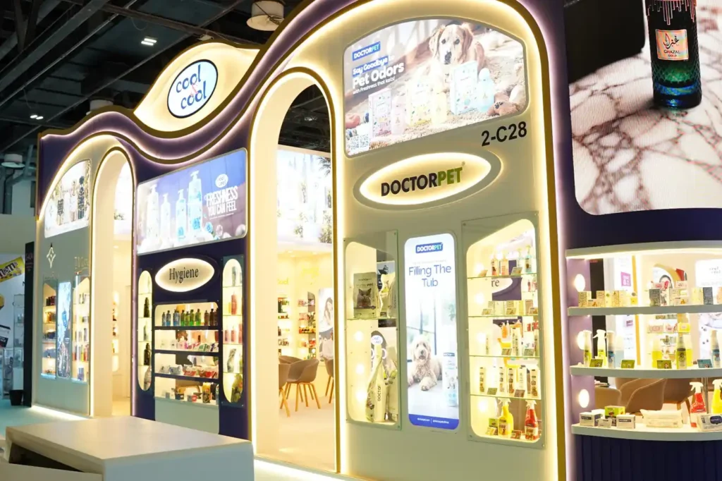 Cool & Cool exhibition stand showcasing fragrance